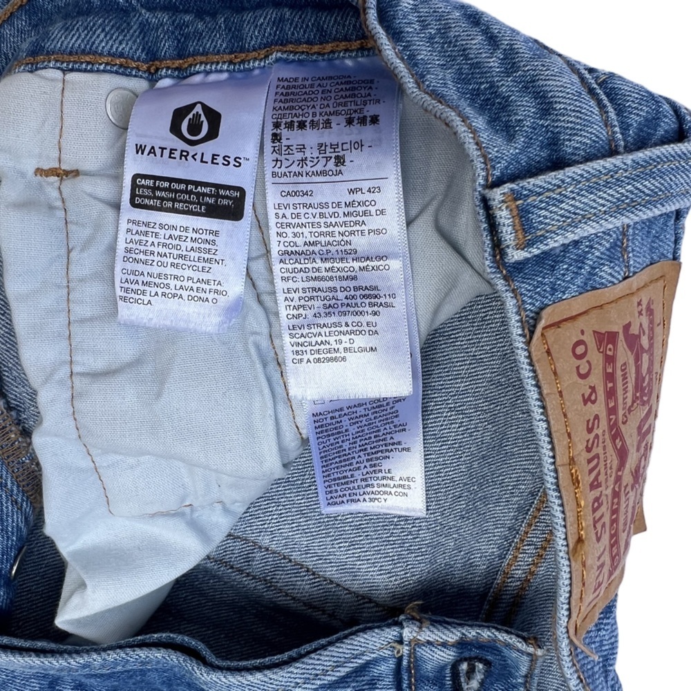 Levi's 501 Straight Leg Blue Jeans size 29 - Picture 7 of 9